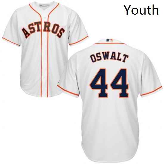 Youth Majestic Houston Astros 44 Roy Oswalt Replica White Home Cool Base MLB Jersey